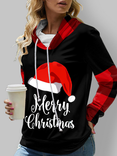 Casual Long Sleeve Hoodie Christmas Zipper Loose Regular Sweatshirt