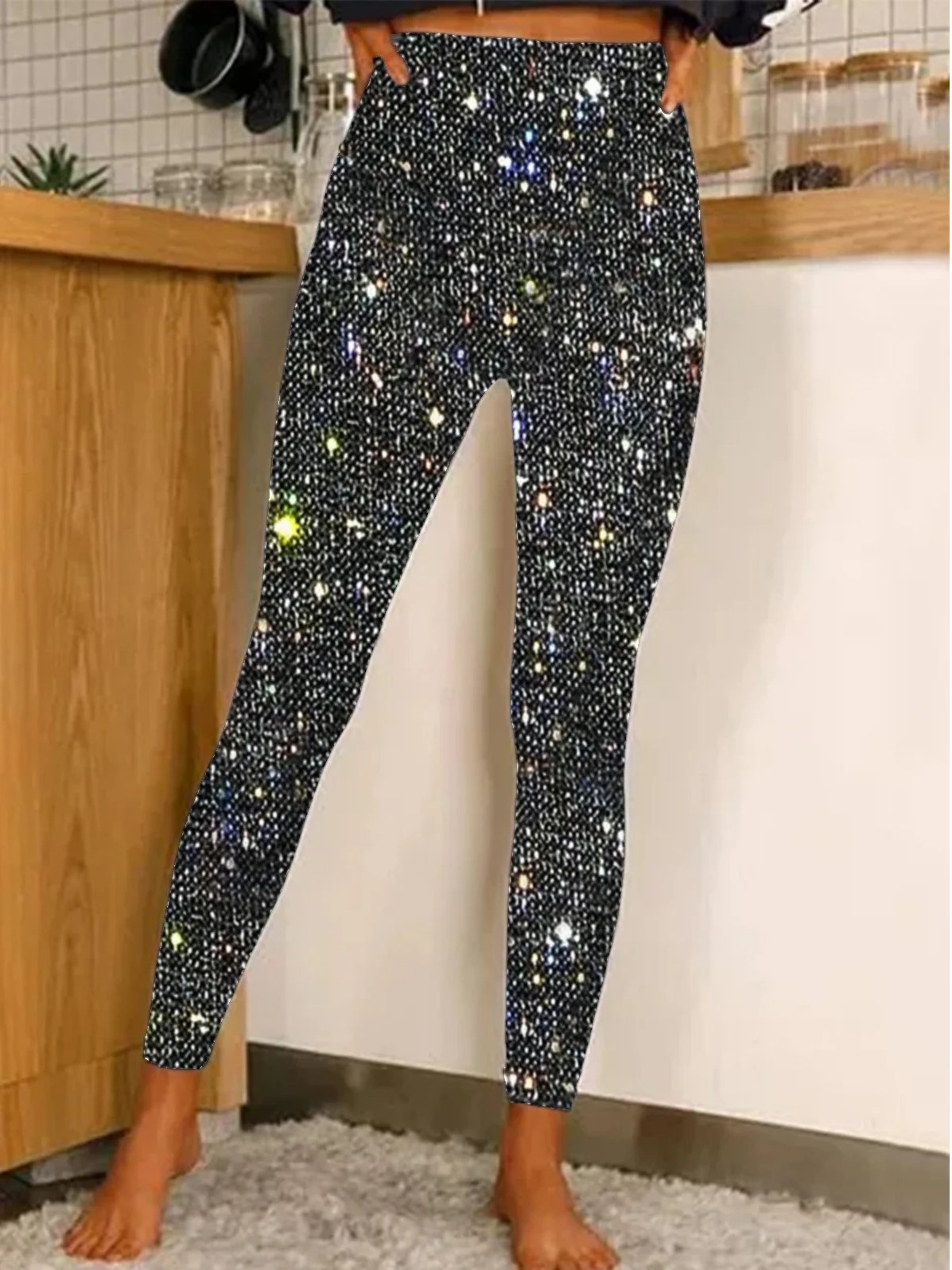 Casual Geometric Tight Long Leggings