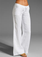 Plus Size Casual Plain Loose Long Pants