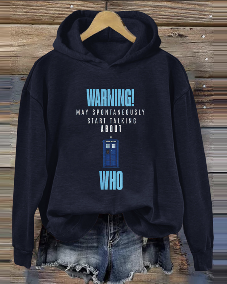 Casual Long Sleeve Hoodie Text Letters Regular Hoodie