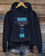 Casual Long Sleeve Hoodie Text Letters Regular Hoodie