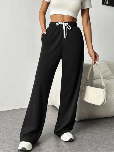 Casual Plain Loose Long Pants