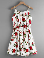 Plus Knot Front Floral Print Cami Dress