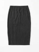 Plus Tie Waist Striped Skirt