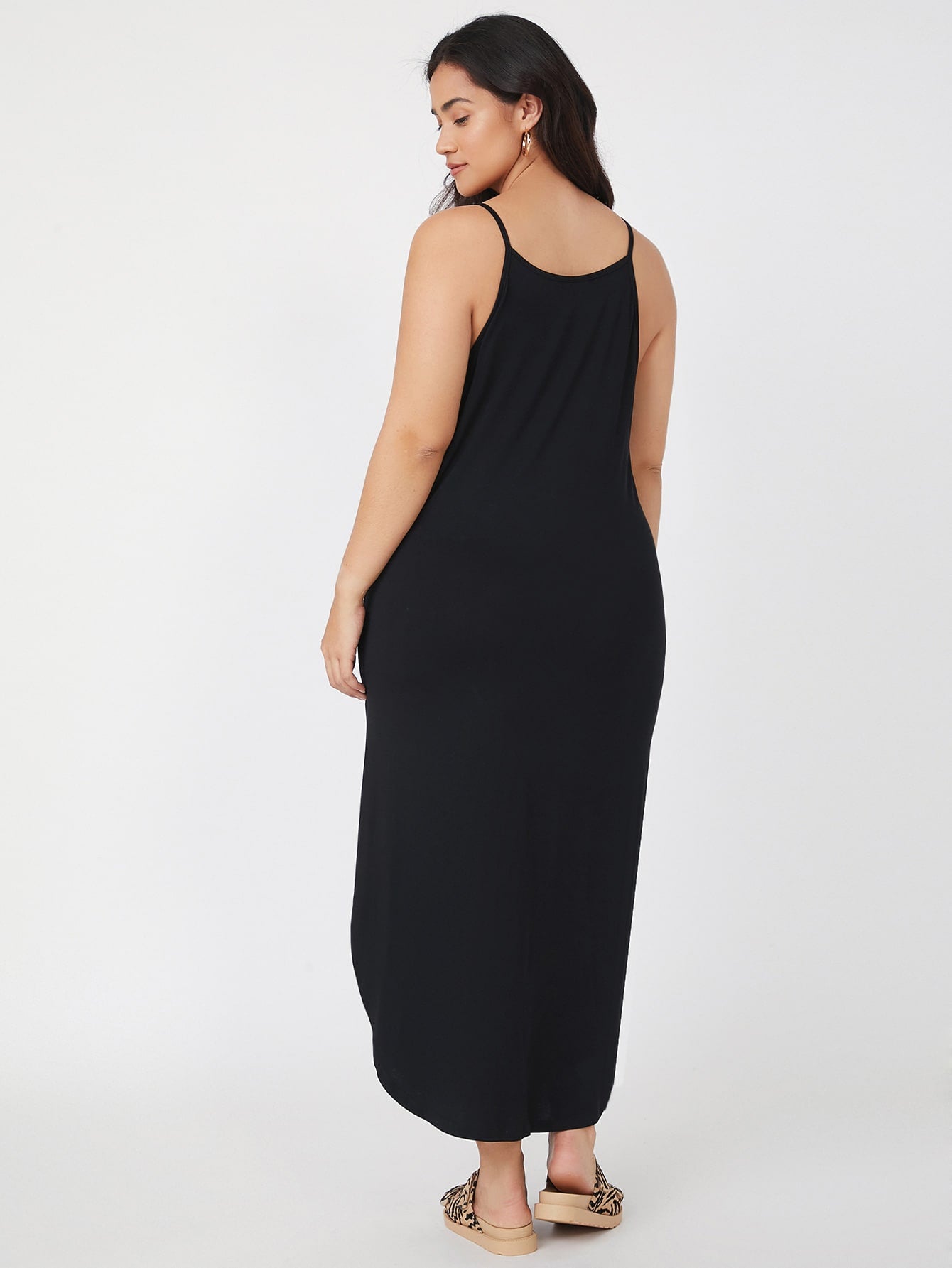 Plus Split Side Cami Dress