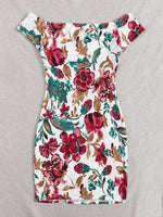 Plus Off Shoulder Floral Dress