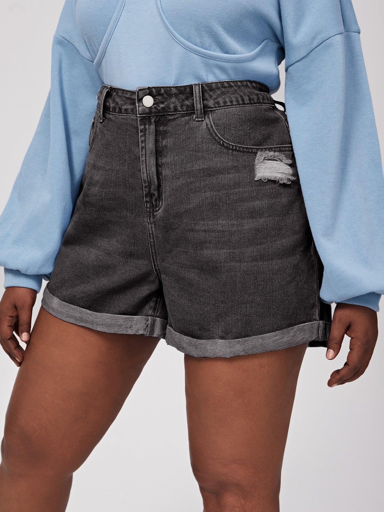 Plus Size Denim Shorts Supplier