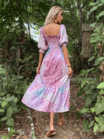 Ditsy Floral Shirred Milkmaid Dress