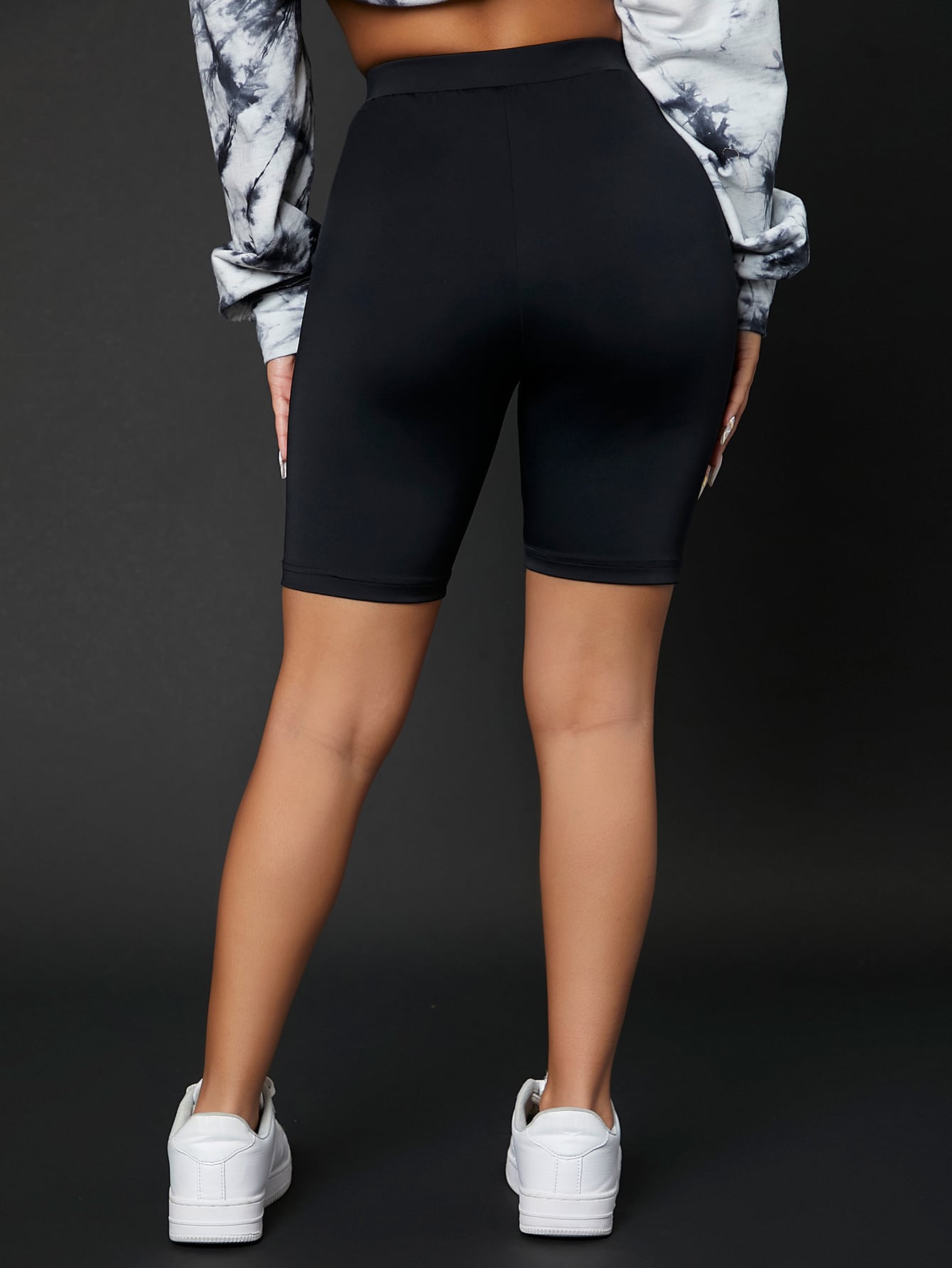 Letter Graphic Biker Shorts