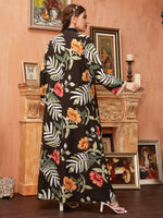 Plus Tropical Print Maxi Dress