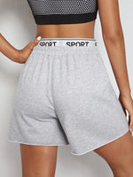 Letter Taped Track Shorts