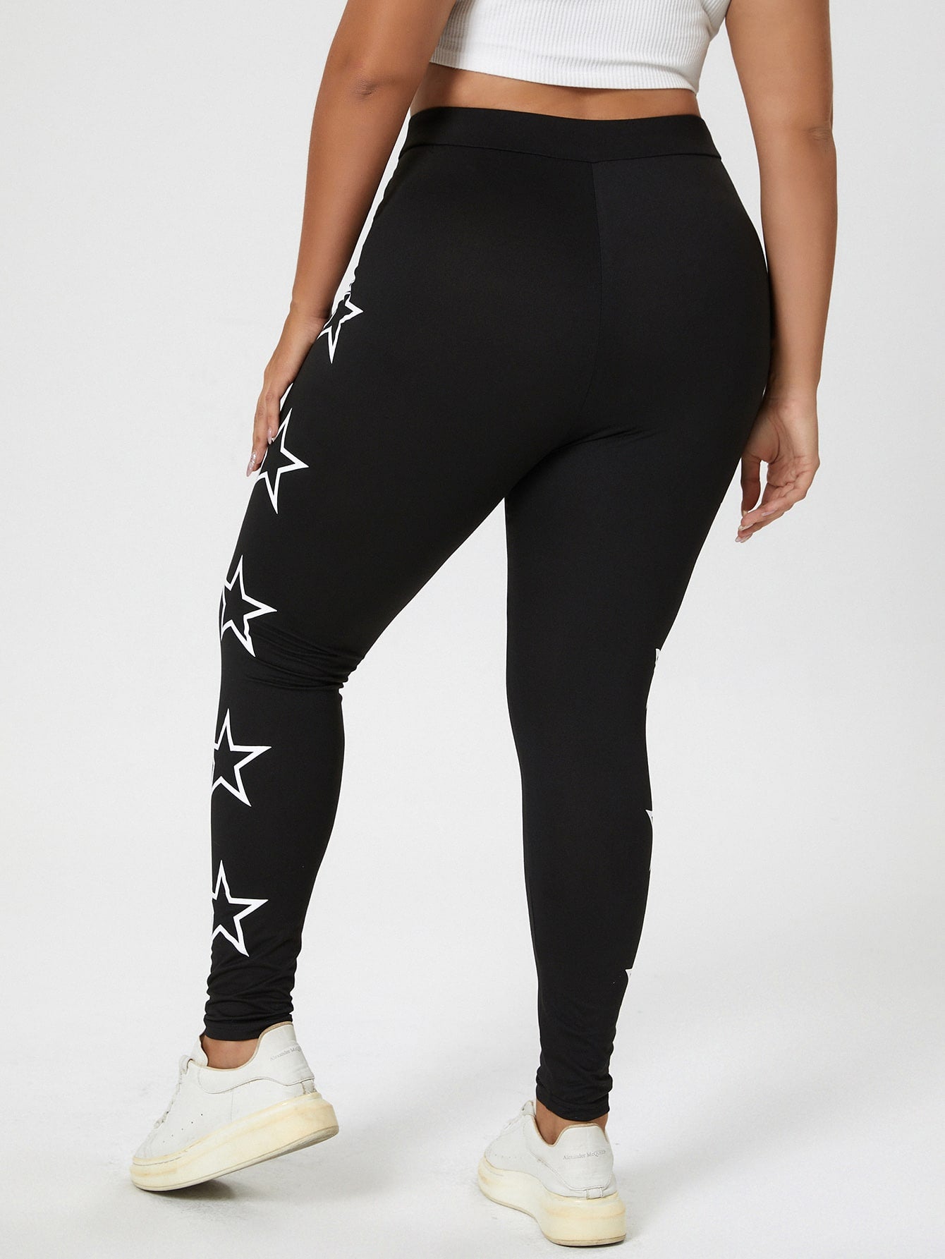 Plus Star Print Leggings