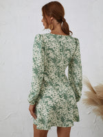 Ditsy Floral Bishop Sleeve Dress