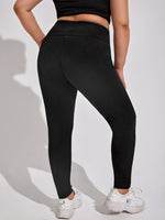 Plus Solid Wideband Waist Leggings