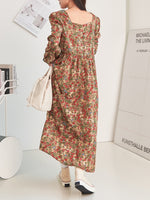 Ditsy Floral Puff Sleeve Smock Dress