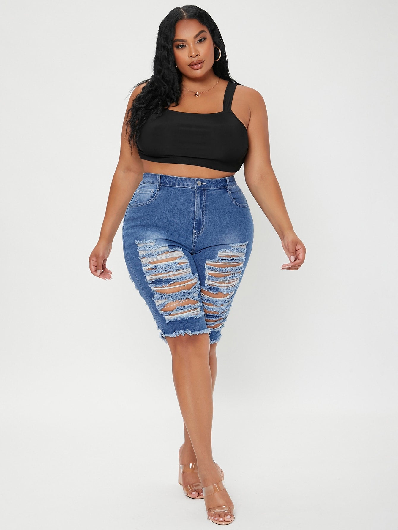 Plus Size Denim Shorts Wholesaler