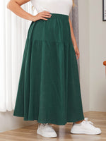 Plus High Waist Solid Skirt