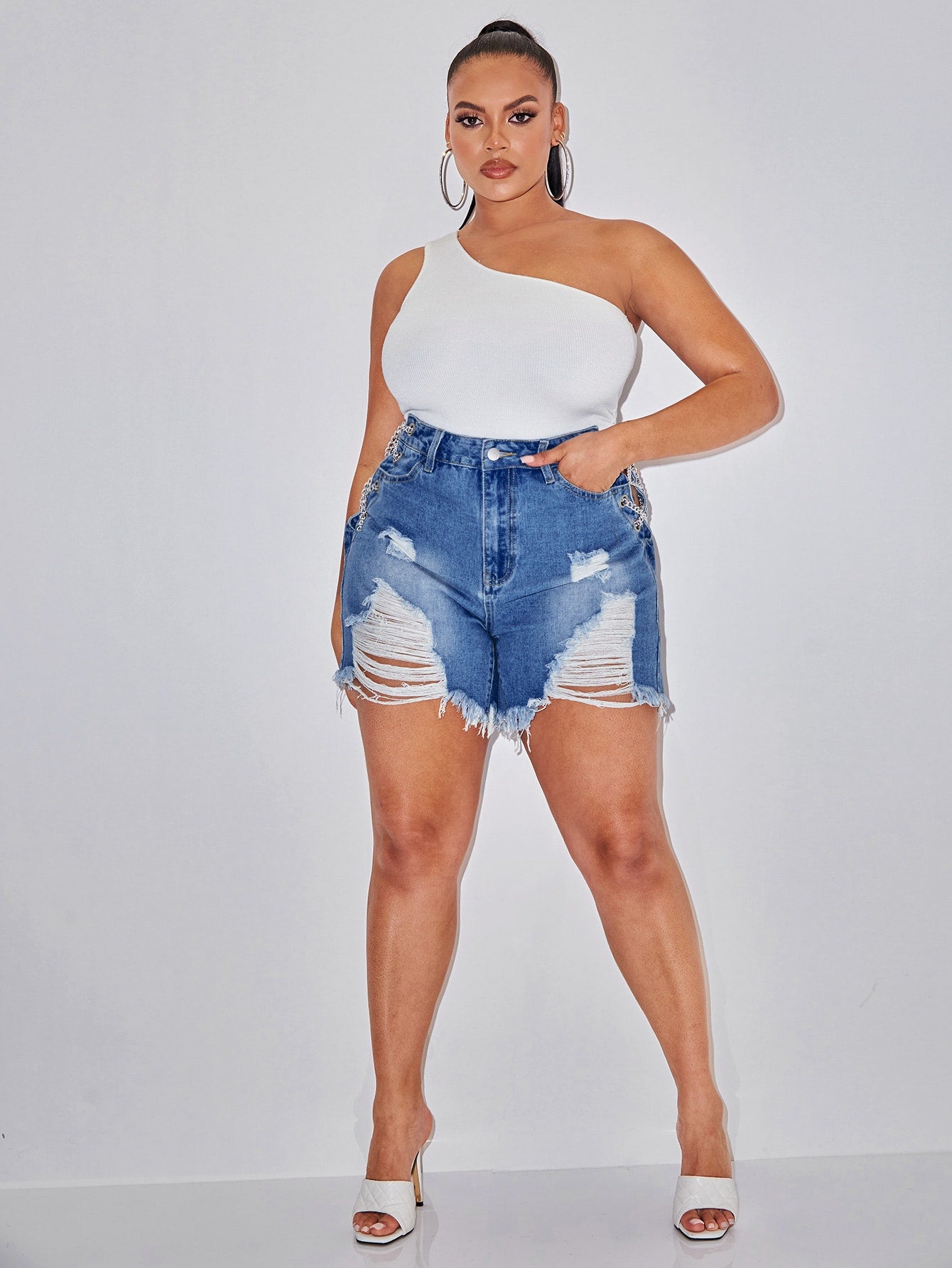 Plus Size Denim Shorts Producers