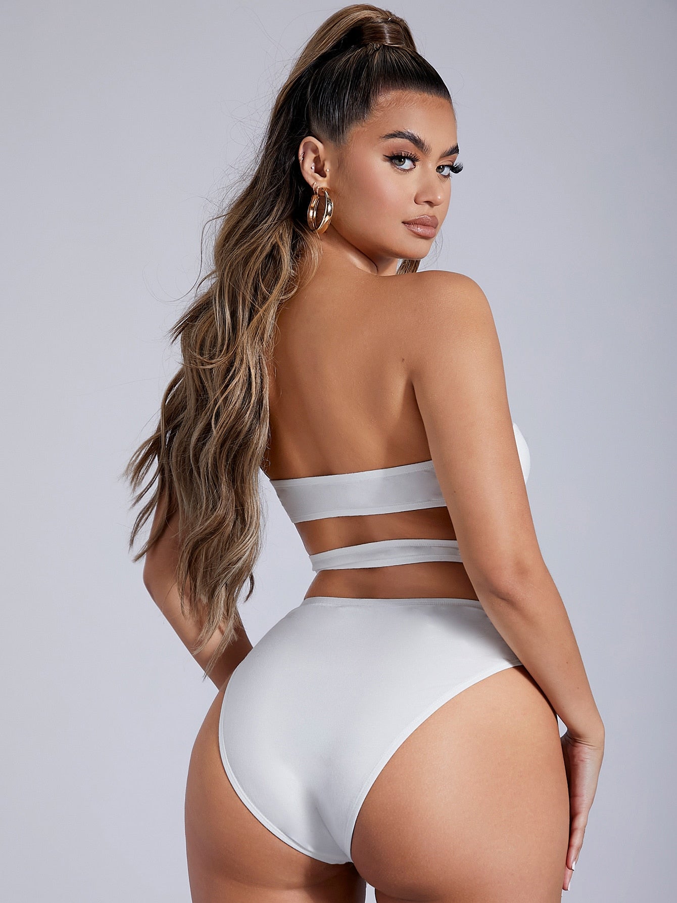 Solid Cut Out Tube Bodysuit