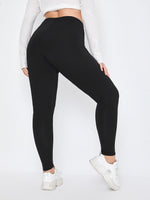 Plus High Waist Letter Graphic Leggings