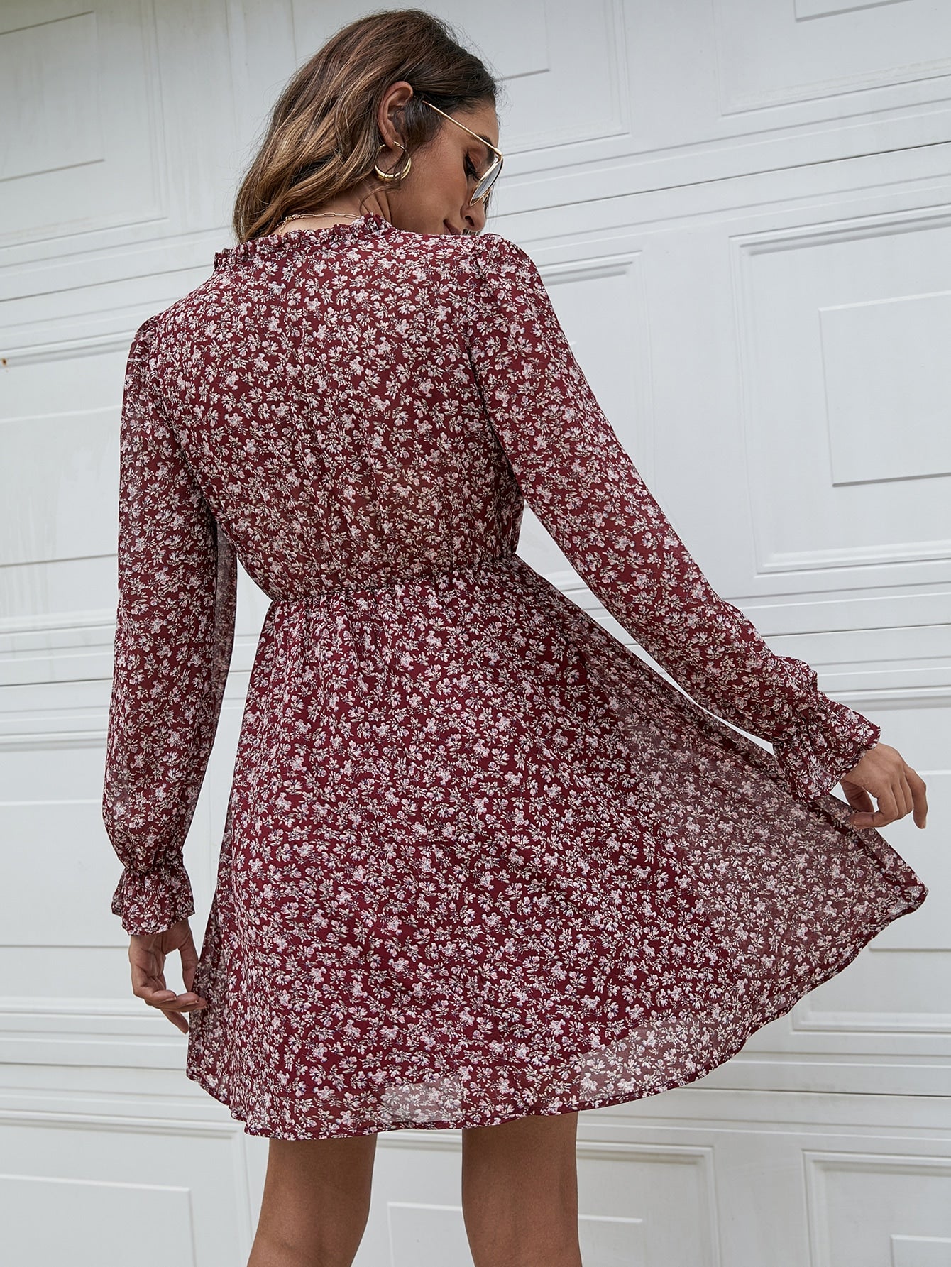 Ditsy Floral A-line Dress