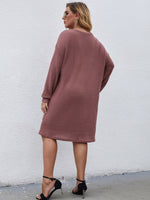 Plus Waffle Knit Drop Shoulder Tee Dress