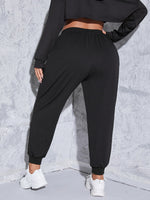 Plus Slant Pocket Cropped Sweatpants