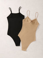 2 Pack Ruched Cami Bodysuit