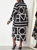 Plus Letter Graphic Drop Shoulder Dress