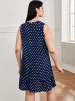 Plus Polka Dot Smock Dress