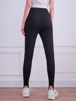 High Waist Rib-knit Stirrup Leggings