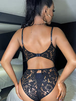 Cut Out Back Lace Cami Bodysuit