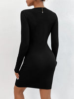 Solid Cut Out Bodycon Dress