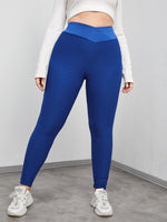 Plus Wideband Waist Textured Leggings