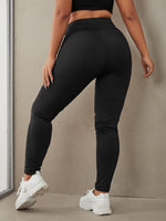 Plus Ladder Ripped High Waist Leggings