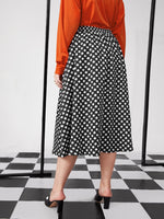 Plus High Waist Gingham Skirt Without Belt