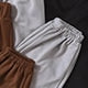 Plain Natural Cropped Plus Size Sweatpants