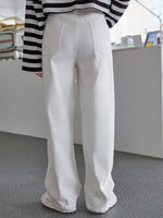 Cut Out Solid Straight Leg Pants