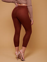 Knot Front Ribbed Knit Leggings
