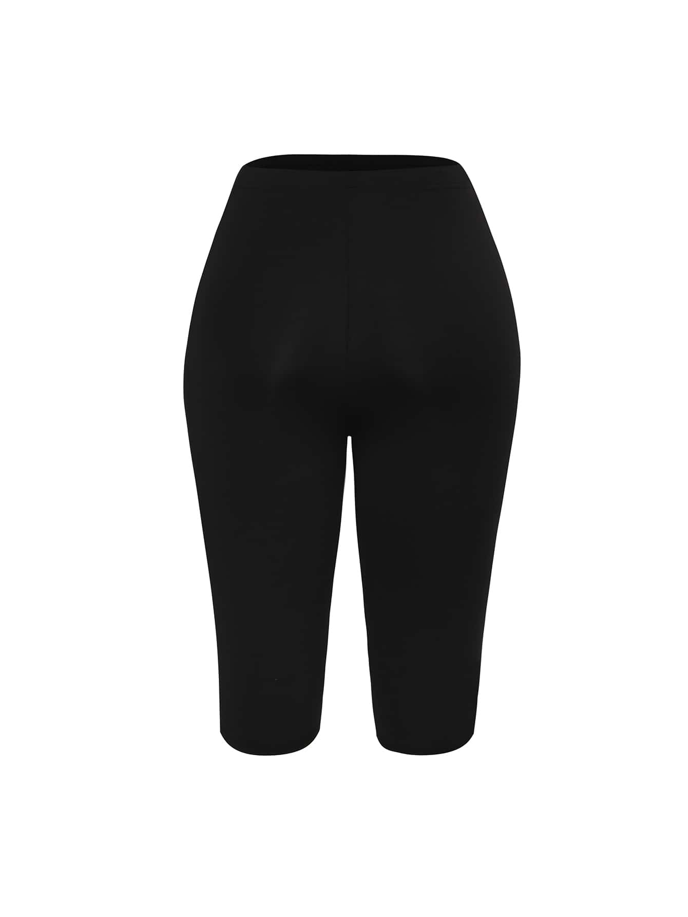 Plus Solid Capri Leggings