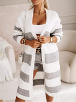 Casual Long Sleeve Striped Loose Regular Sweater