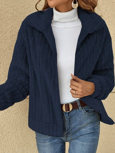 Loose Hoodie Long Sleeve Plain Casual Regular Jacket