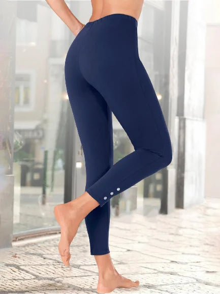 Casual Plain Tight Ankle Leggings