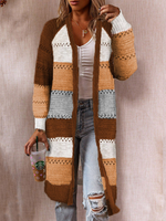 Casual Long Sleeve Striped Loose Regular Sweater