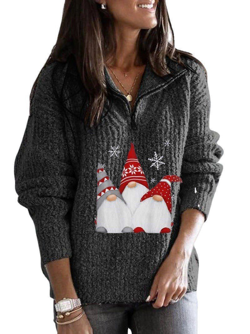 Loose Long Sleeve Turtleneck Christmas Casual Regular Sweater