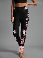 Casual Floral Tight Long Leggings