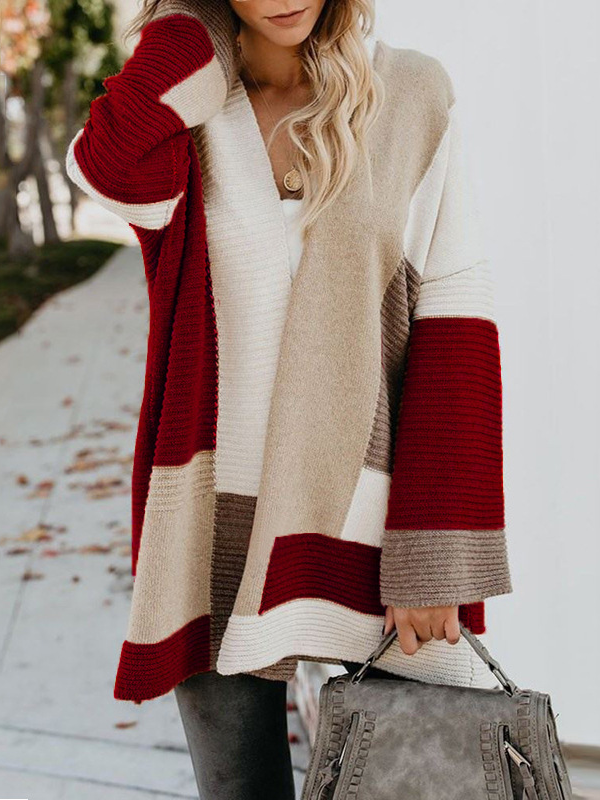 Long Sleeve Geometric Casual Regular Sweater