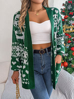 Loose Long Sleeve Christmas Casual Mid-Long Cardigan