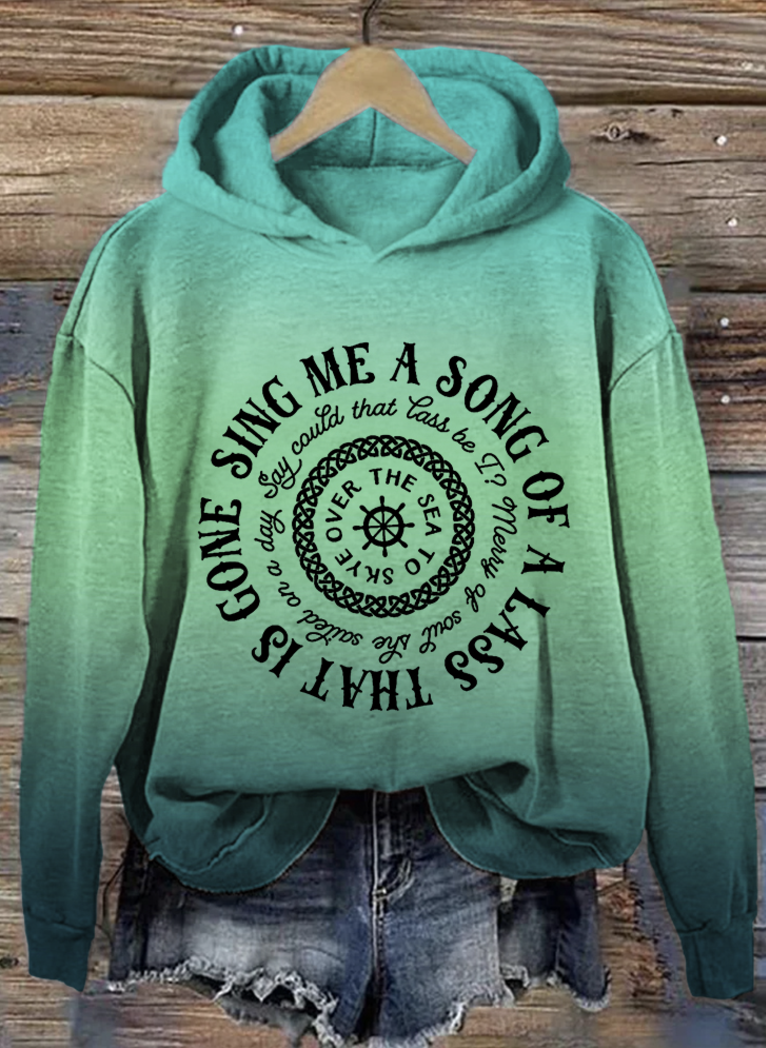 Long Sleeve Hoodie Text Letters Casual Regular Hoodie