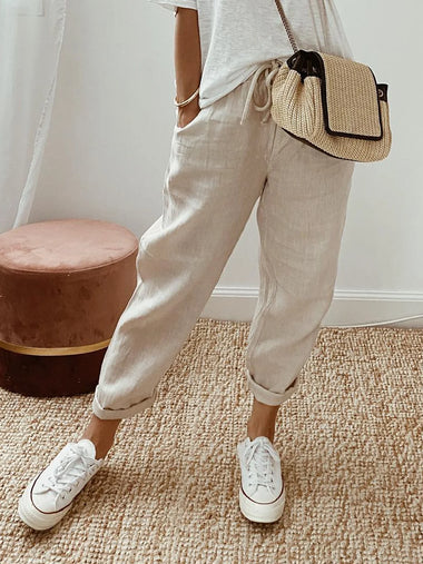 Casual Plain Loose Long Pants